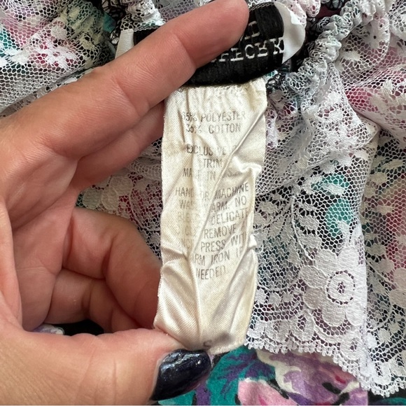 VTG 80’s/90’s Pitchfork Brand Square Dancing Floral lace Top (S) & Skirt (M) set - Picture 7 of 13